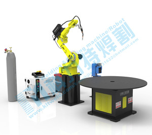 Horizontal turntable robot workstation