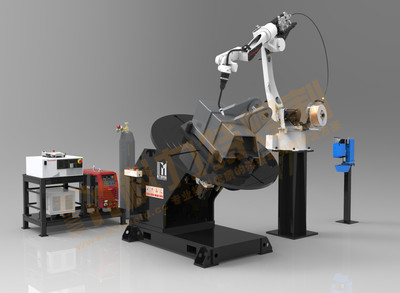 Kawasaki two-axis servo positioner welding robot workstation