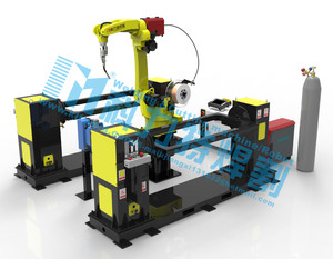 Double station 8 Axis welding robot workstation