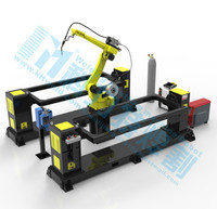 8-Axis welding robot workstation with dual rotating platforms