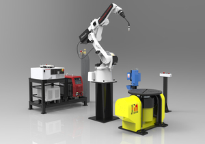 Kawasaki welding robot workstation - dual axis positioner