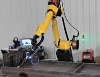 Steel structure inner rib plate welding robot workstation